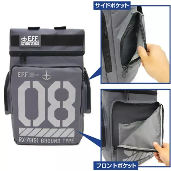 Anime GUNDAM 08 MS TEAM RX-79 Cosplay Backpack School Laptop Travel Shoulder Bag