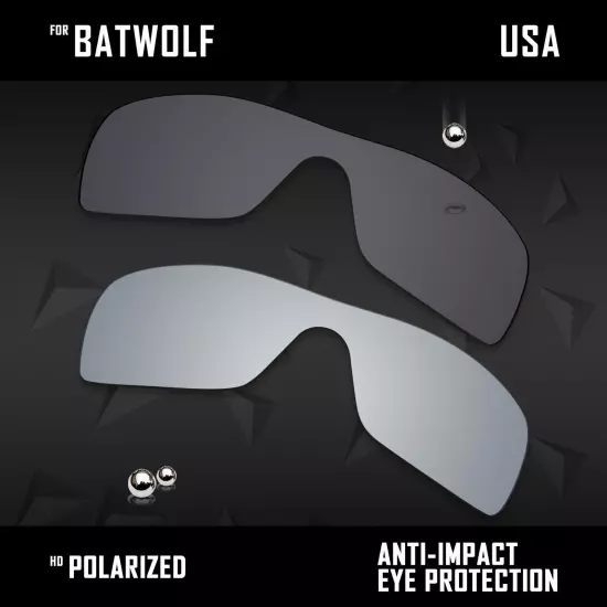 Anti Scratch Polarized Replacement Lenses for-Oakley Batwolf OO9101 Options