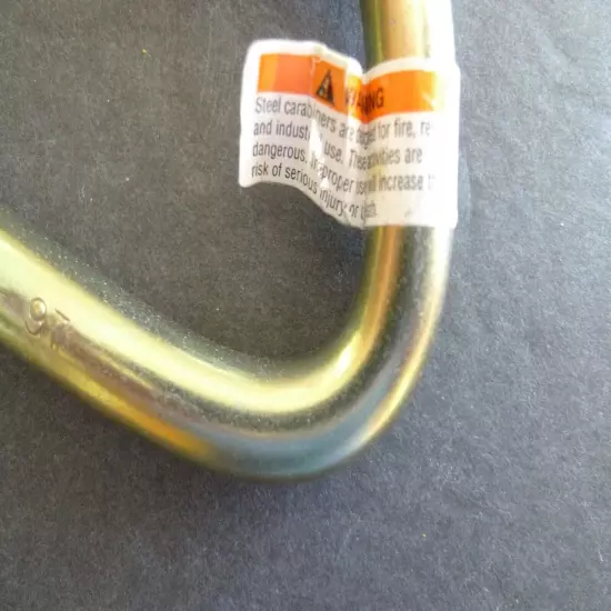 OMEGA - STEEL CARABINER - - # MD716S3 - NEW OLD STOCK -40 KN- MADE @ USA