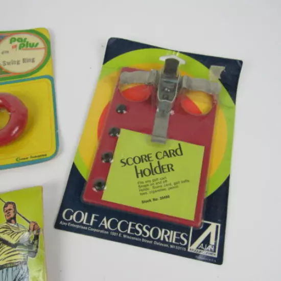 Vintage Golf Putting Cup I.D. Tag Swing Ring Score Card Holder Tee Hee's Ajay 