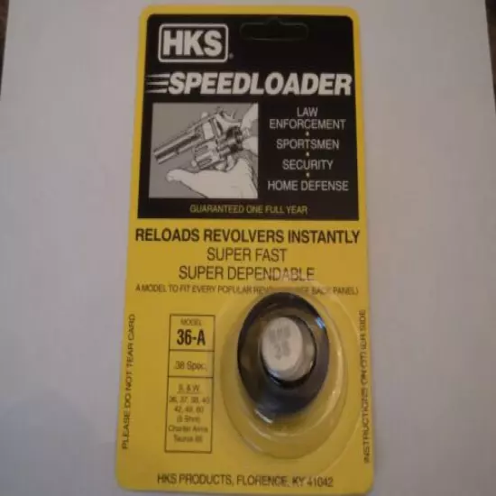 HKS Speedloader; 36-A; 5-Shot; 38 Spec; 357 Mag; 6 Total; Fast & Dependable