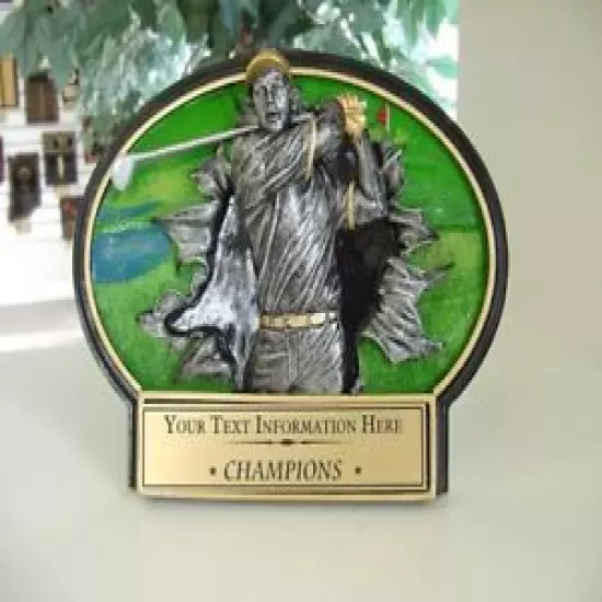 3 DIMENSIONAL GOLF PLAQUE AWARD TROPHY LARGE SIZE FREE LETTERING 8" T~BT8