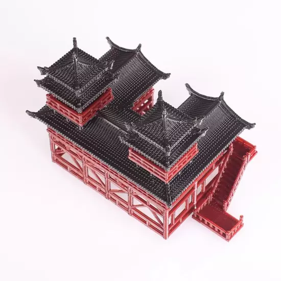 Chinese Ancient Building Pavilion Model Plastics Aquarium Bonsai Toys