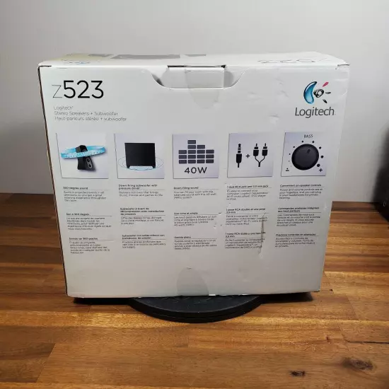 Logitech Z523 Stereo Speaker System with Subwoofer Black BRAND NEW OPEN BOX