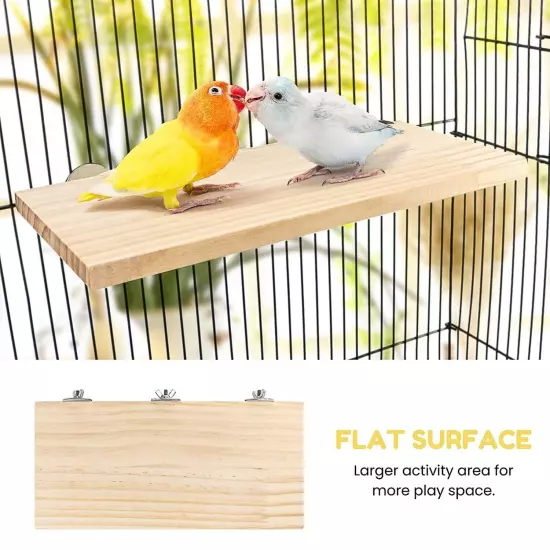 Bird Platform Wooden Flat Bird Perch for Cage Budgie Parrot Perches for Parak...