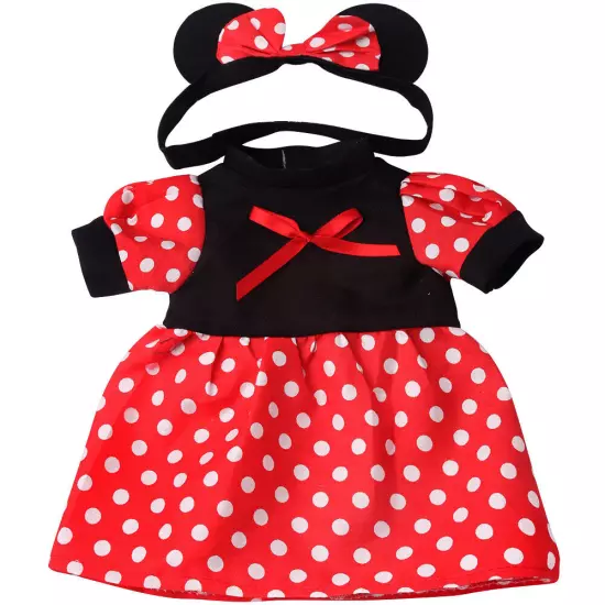 Mickey Dot Dress & headband set made for 18'' American girl party clothes