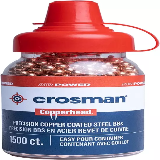 Crosman Copperhead 4.5Mm Copper Coated Bbs in Ez-Pour Bottle for BB Air Pistol