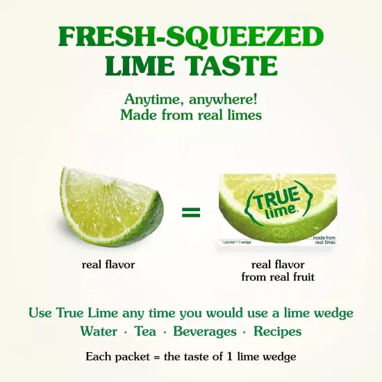 True Lime Water Enhancer Bulk Pack 500 Packets Zero Calorie Water Drink Real Lem