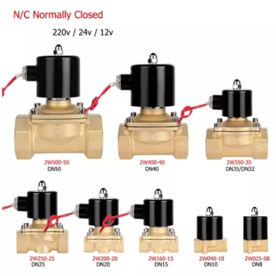 Compatible Voltage Options Pneumatic Electric Solenoid Valve DN15 12V 24V 220V