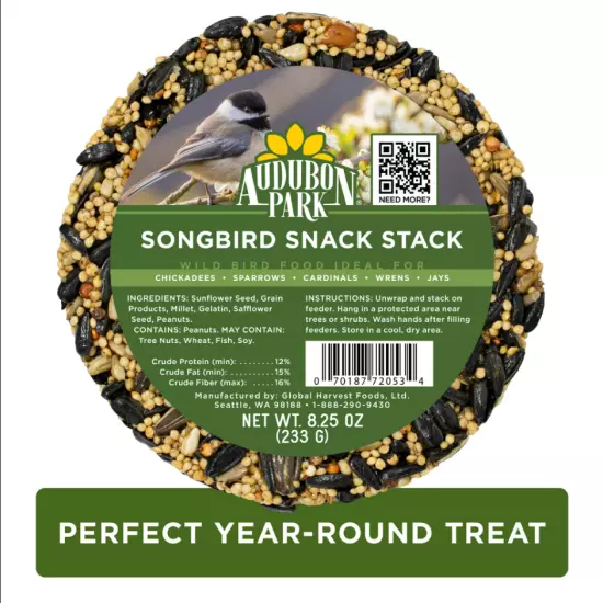 Audubon Park Songbird Snack Stack Wild Bird Food, New, 8.25 oz.