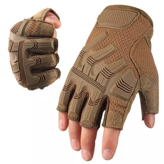 Military Fans Tactical Fitness Sports Anti-slip Protective Half Finger Gloves