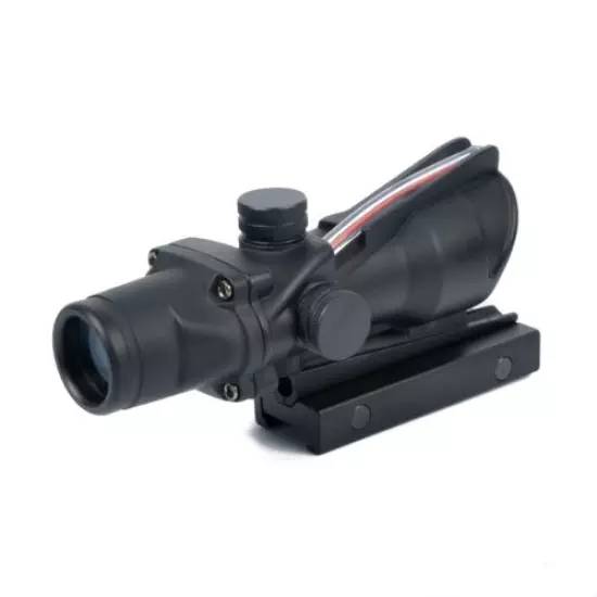 Optics 4X32 Green/Red Fiber Rifle Scope Sight with RMR Red Dot Sight