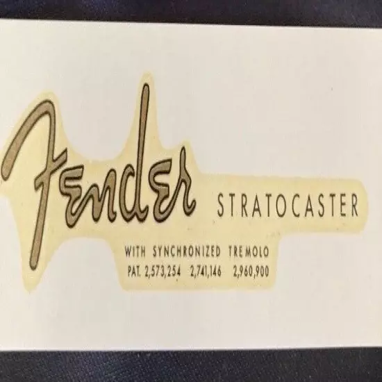 STRATOCASTER FENDER 1963 1962 1961 1964 Perfect logo WATERSLIDE RAISED Decal