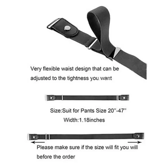 Buckle-free Elastic Invisible Comfortable Women's No Bulge Hassle Belt for Jeans