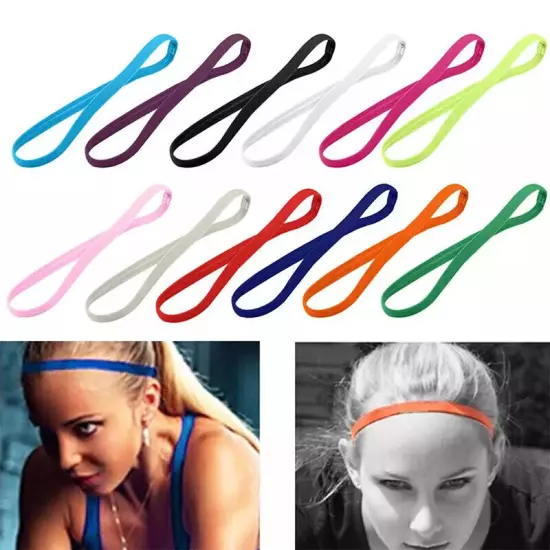 1Pcs Elastic Hair Bands Headband Sports Gym Yoga Anti-Slip Sweatband Headwear