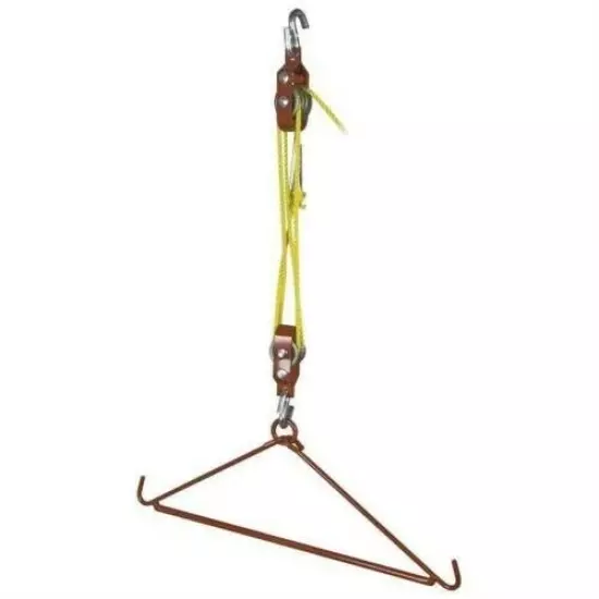 Gambrel and Pulley Hoist Deer, Elk, Game Up, Hoist Lift 440 LBS