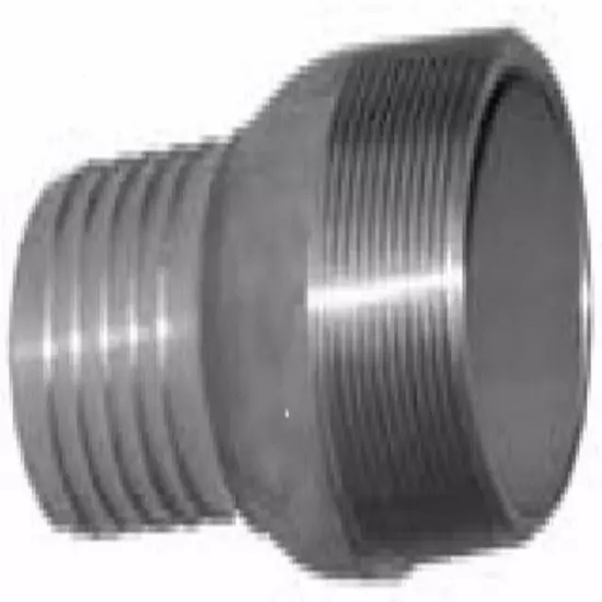 Hose Barb for 1" ID Hose x 1" MNPT Stainless King Combination KC Nipple SF100SS