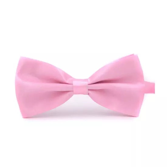 Men Bowtie Classic Wedding Party Bow Tie Solid Color Adjustable Necktie