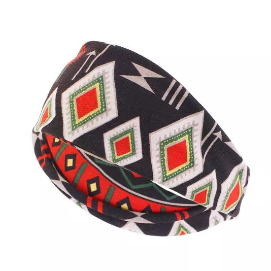 Elastic Hair Band African Print Wide Headband Hair Accessories Fashion DIY Soft□