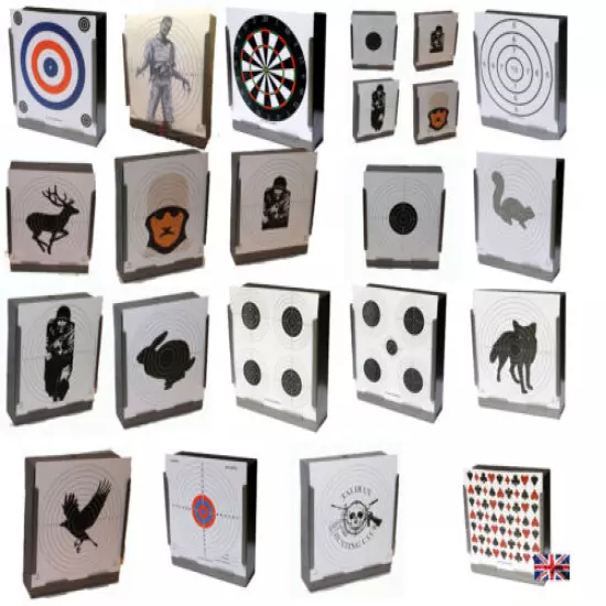 Large Selection of Packs of 100 17cm x 17cm 100gsm Targets ( Air Rifle Shooting