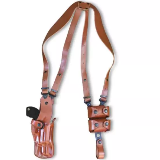 Leather Vertical Shoulder Holster For Kimber K6S Revolver 357 Mag 2''BBL #1405# 