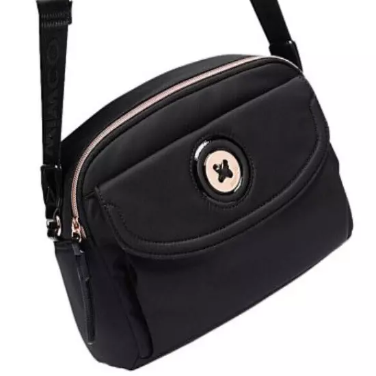 MIMCO Hand Bag BLACK MIM-Mazing Satchel Hip Handbag Cross Body BNWT RRP$149 NEW