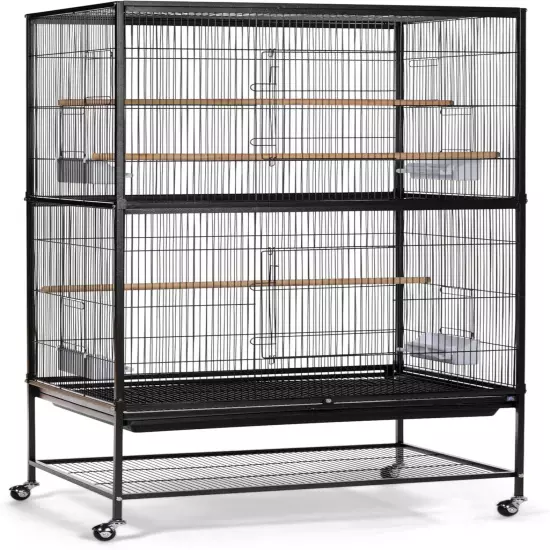 Prevue Pet Products Wrought Iron Flight Cage 31.0"L x 20.5"W x 53.0"H, Black 