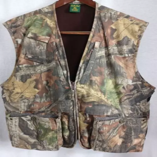 Vintage Cabela's Lined Advantage Timber Hunting Vest Mens L/REG LIGHTLY USED!