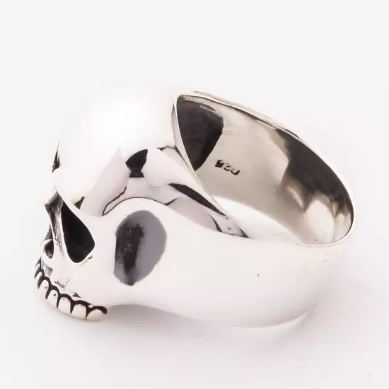 KEITH RICHARDS SKULL RING 925 STERLING SILVER MEN'S NEW BIKER ROCKER GOTHIC