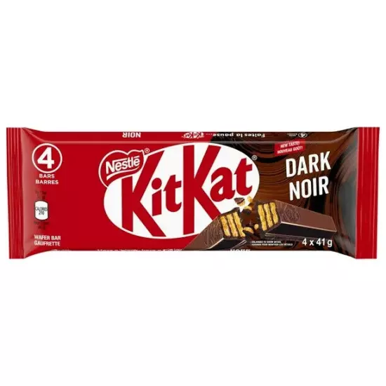 (4 PACK) Dark Chocolate Bar, Kit Kat EXP 2025/MA/01