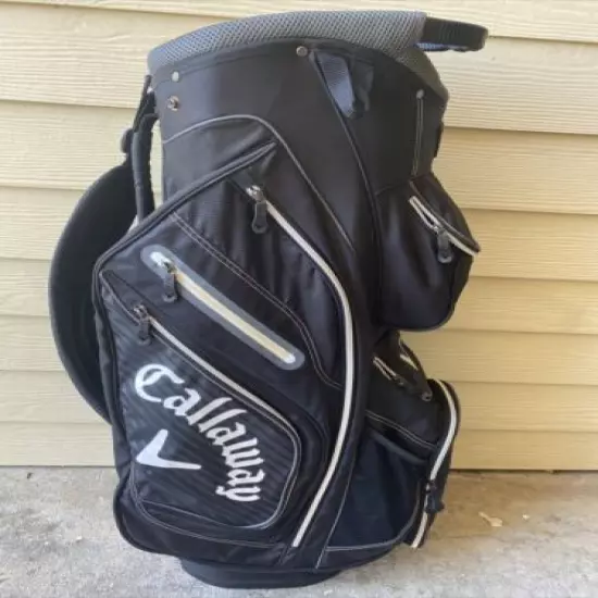 Black And White Callaway 14 slot golf bag