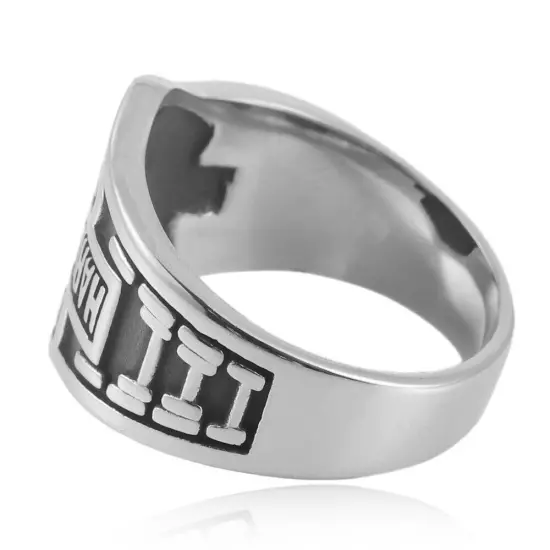 Mens Motorcycle club Biker Punk Ring Silver Stainless Steel Size 7-13