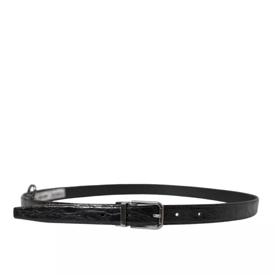 Dolce & Gabbana Leather Metal Buckle Belt - Belts - Black -Size 90