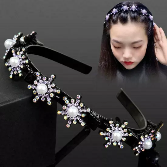 1X Headband Hair Clips Fashion Hair Clip Headband For Women Pearl Pins Hair O ыр