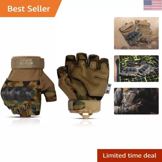 Tactical Shooting Hard Knuckle Gloves for Men and Woman with Touchscreen Fing...