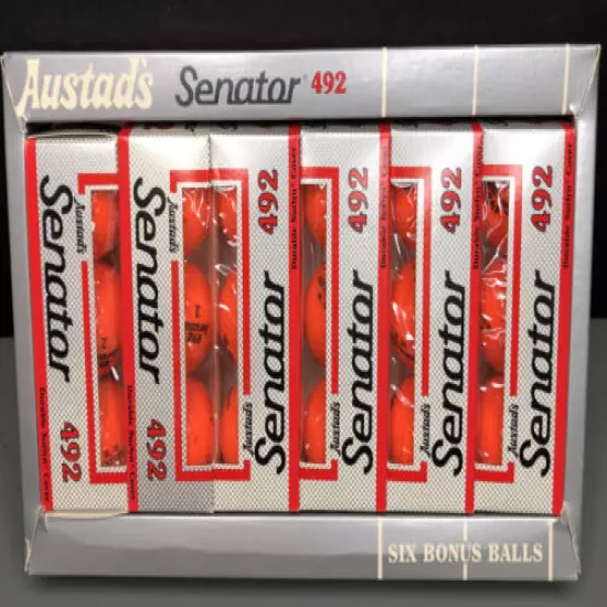 6 Boxes (18) NOS Austad's Senator 492 Golf Balls In Orig Box