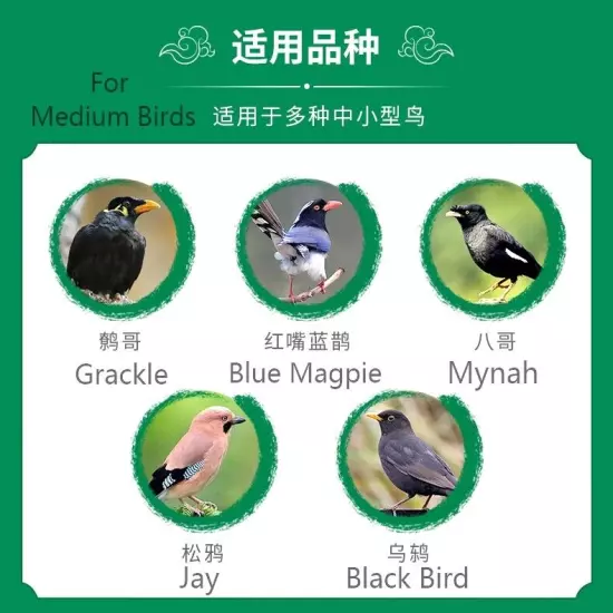 Special Pet Bird Food for Grackle Myna or Medium Pet Birds 500g/pack