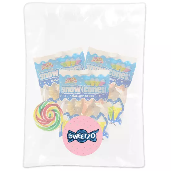 Mallow Cones Marshmallow Candy, Fluffy Marshmallows with Crunchy Cake Cone, A...