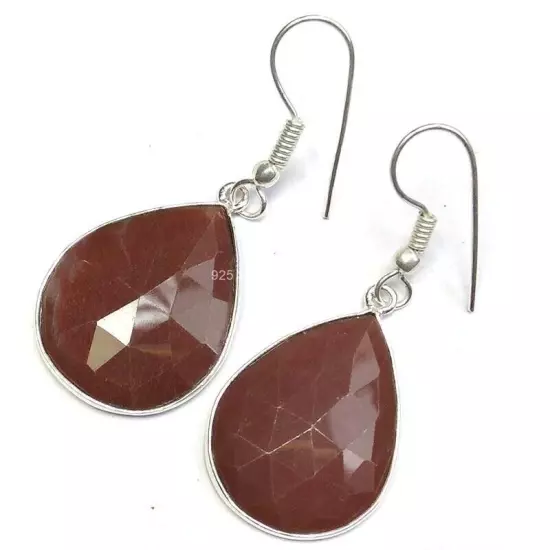 Daughters Day Deal Silver Plated Fancy Natural Aventurine Unique Drop Earrings