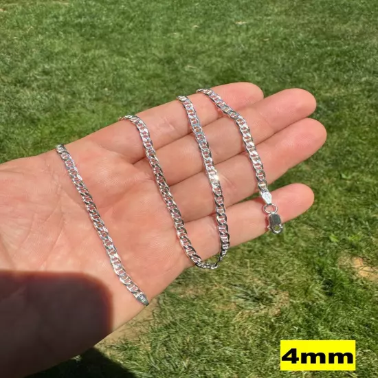 Real Solid 925 Sterling Silver Mariner Link Chain Or Bracelet ITALY 2.5mm-16mm