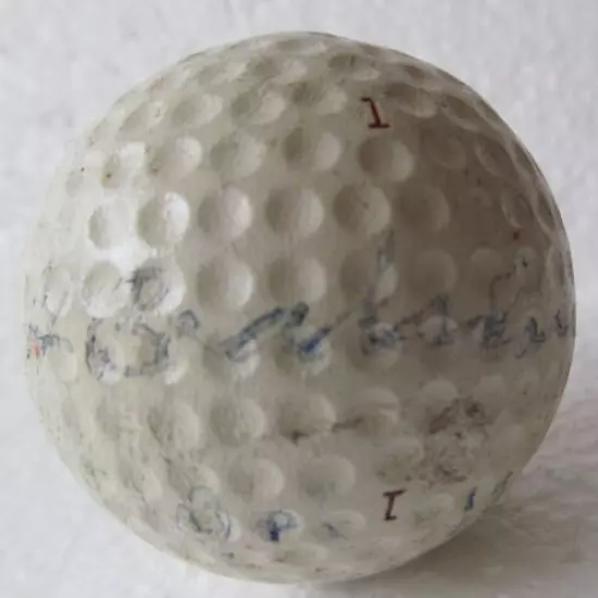 HARRY BRADSHAW AUTOGRAPHED DUNLOP 65 GOLF BALL DATED 1957