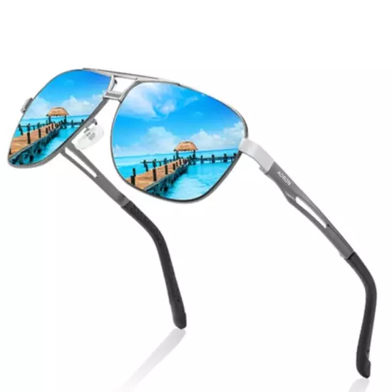 Aluminium HD Polarized Photochromic Sunglasses Men Pilot Eyewear Driving Glasses