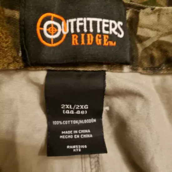 Outfitters Ridge Men's Size 2XL 44/46 Cotton Camo Pants 29 inch Inseam