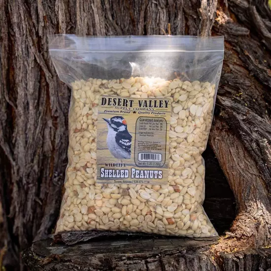 Desert Valley Shelled Peanuts, Premium All Natural Wild Bird and Wildlife Food f