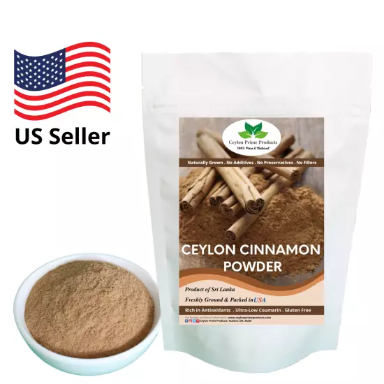 Ceylon Cinnamon Powder | Freshly Ground | C5 grade from Sri Lanka |Packed in USA