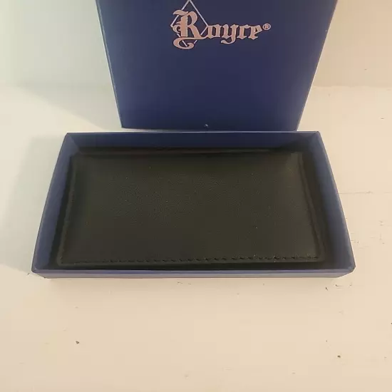 NOS Royce Leather Deluxe Card Holder Black