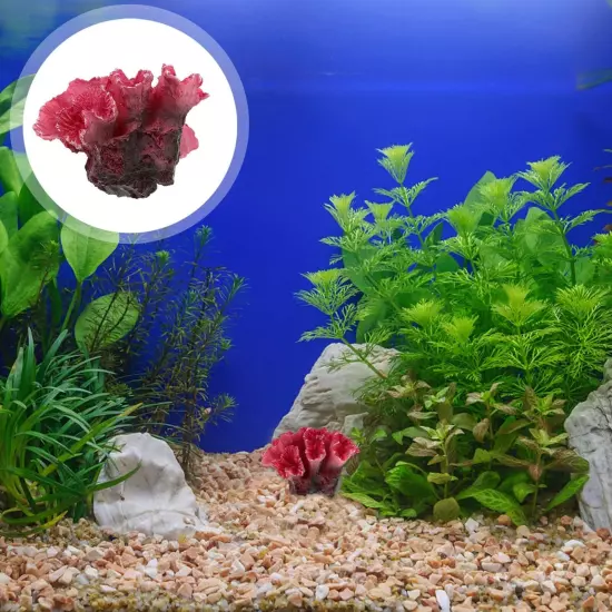 Fake Coral Decor - Aquarium Decorations Fish Tank Decorations Artificial Poly...