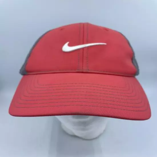 2011 Nike Golf VRS 20XI Tour Mesh Fitted Hat Flexfit L/XL Red Coral Grey 452920