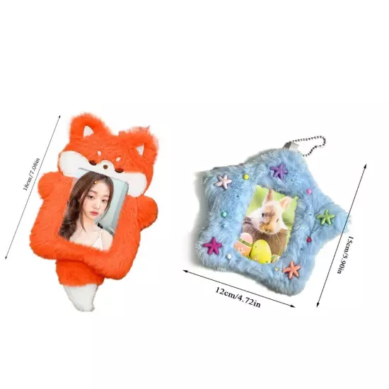 Student Card Holder Plush Photocard Case Cartoon Bus Door Cards Sleeve