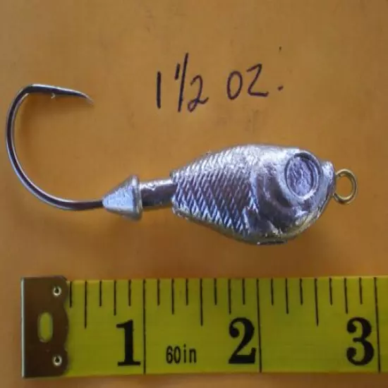 30 PCS. ULTRA MINNOW JIG LURE 3/4,1,1-1/2 OZ. HEAVY HOOK & FRONT EYELET 10 EA.